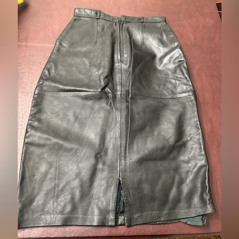 Genuine leather skirt vintage